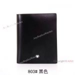 New Upgraded Fake Mont Blanc Wallet Black Short Wallet - 803